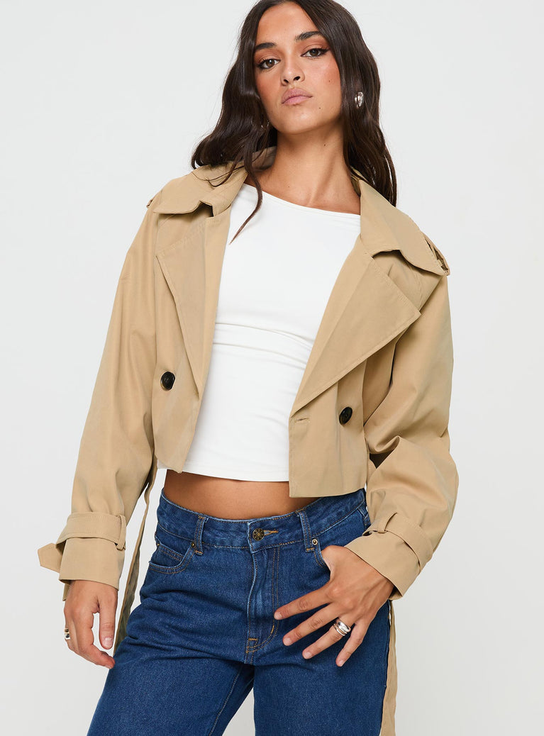 Darlington cropped trench coat